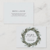 waterverf met baby shower brengt een boek mee notitiekaartje (Voorkant / Achterkant)