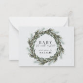 waterverf met baby shower brengt een boek mee notitiekaartje (Achterkant)