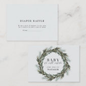 waterverf met baby shower-luierhandel notitiekaartje (Voorkant / Achterkant)