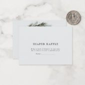 waterverf met baby shower-luierhandel notitiekaartje (Voorkant / Achterkant in situ)