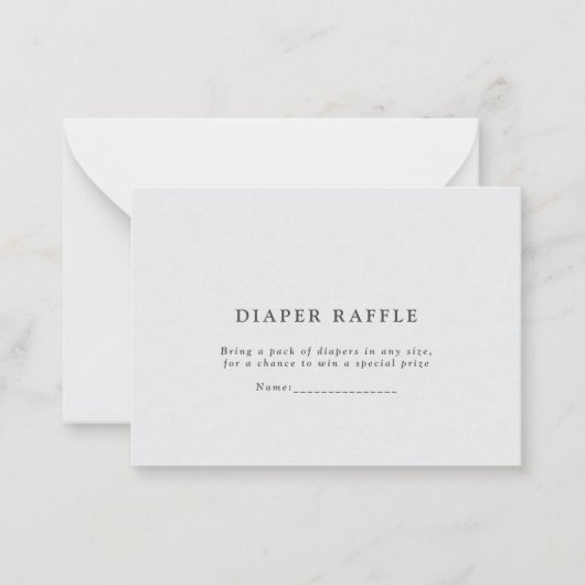 waterverf met baby shower-luierhandel notitiekaartje (Voorkant)