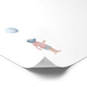Waterverf met ballon beach boy poster (Hoek)