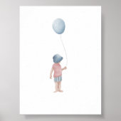 Waterverf met ballon beach boy poster (Voorkant)