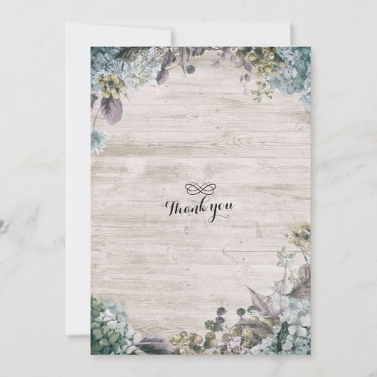 Waterverf met bijtende bruiloft botanische flora e kaart (Achterkant)