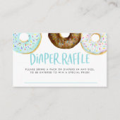 Waterverf met blauw en chocolade Donuts Diaper Raf Informatiekaartje (Voorkant)