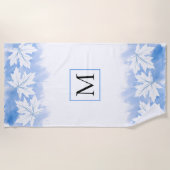 Waterverf met blauw esblad strandlaken (Voorkant)