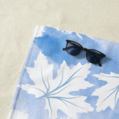 Waterverf met blauw esblad strandlaken (In situ)
