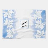 Waterverf met blauw esblad theedoek (Horizontaal)