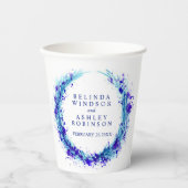 Waterverf met blauw waterspatten papieren bekers (Voorkant)