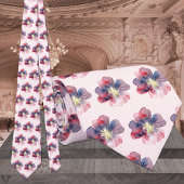 Waterverf met bloedige en marineslag stropdas