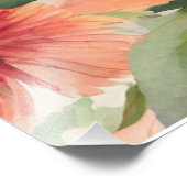 Waterverf met bloemen over de hele linie - Jasmine Foto Afdruk (Hoek)