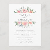 Waterverf met blokjes en tanden uitnodiging briefkaart (Voorkant)