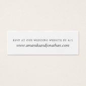 Waterverf met Blush Pink Wedding website RSVP Mini Visitekaartjes (Voorkant)