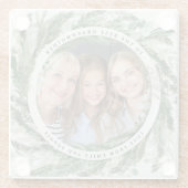 Waterverf met botanisch elegant fotocadeau glazen onderzetter (Achterkant)