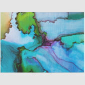 Waterverf met Bright Turquoise Wash-decoupage Tissuepapier (Voorkant)