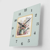  Waterverf met citaat Vierkante Klok (Hoek)