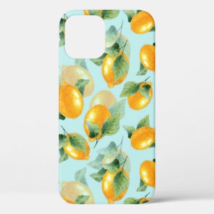 Waterverf met citroenen en bladeren. Slijpen Case-Mate iPhone Case