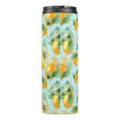 Waterverf met citroenen en bladeren. Slijpen Thermosbeker (Achterkant)