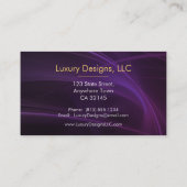 Waterverf met de gouden marmer van de lavender visitekaartje (Achterkant)