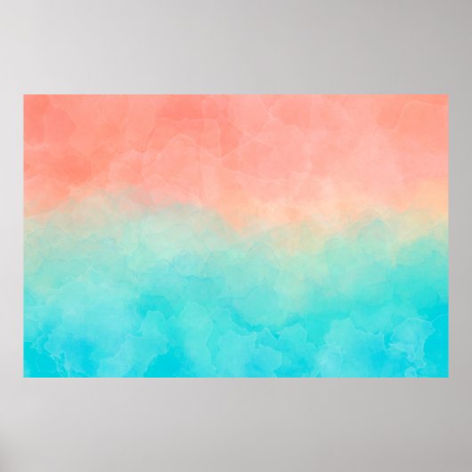 Waterverf. met de hand geschilde schoppen, getextu poster (Voorkant)