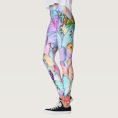 Waterverf met de hand geschilderd Butterflies paar Leggings (Links)