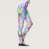 Waterverf met de hand geschilderd Butterflies paar Leggings (Rechts)
