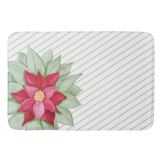 Waterverf met de hand geschilderd voor Kerstmis Po Badmat (Voorkant)