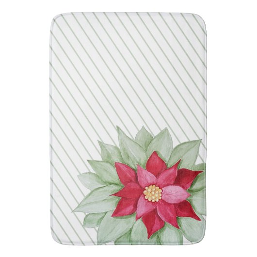 Waterverf met de hand geschilderd voor Kerstmis Po Badmat (Voorkant Verticaal)