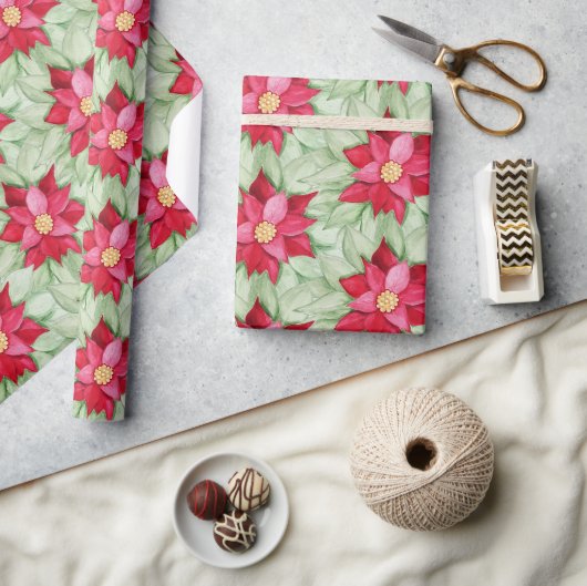 Waterverf met de hand geschilderd voor Kerstmis Po Cadeaupapier (Crafts)