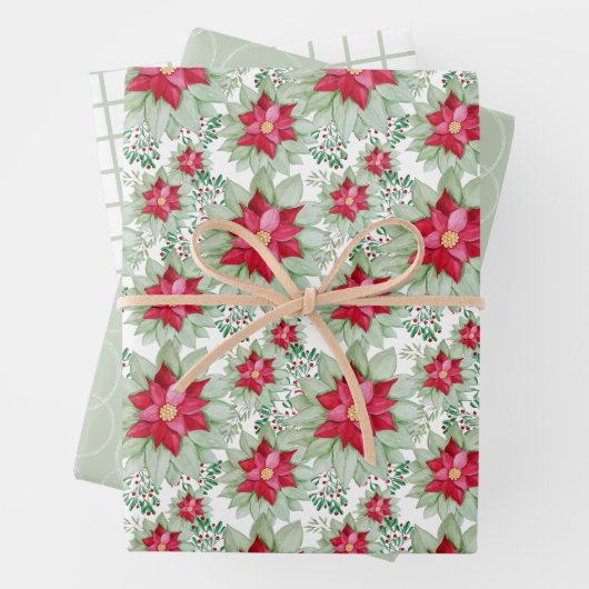 Waterverf met de hand geschilderd voor Kerstmis Po Inpakpapier Vel (In situ)