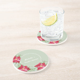 Waterverf met de hand geschilderd voor Kerstmis Po Zandsteen Onderzetter