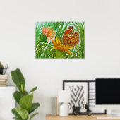 Waterverf – Met de Hand Geschilderde Botanische Bl Poster (Thuiskantoor)