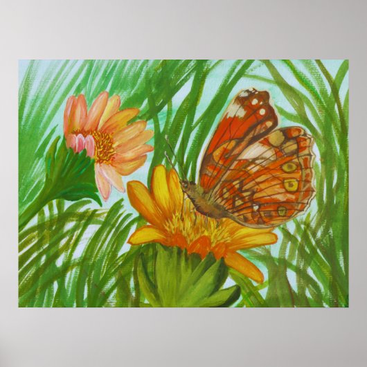 Waterverf – Met de Hand Geschilderde Botanische Bl Poster (Voorkant)
