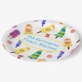 Waterverf met de hand geschilderde Popsicles Summe Papieren Bordje (Gekanteld)