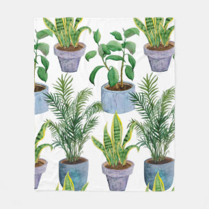 Waterverf met de hand getrokken naadloos patroon a fleece deken