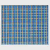 Waterverf met de hand geverfd in blauw en Oranje Cadeaupapier (Vlak)