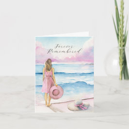 Waterverf met de Shoreline Sympathy Card Aankondiging