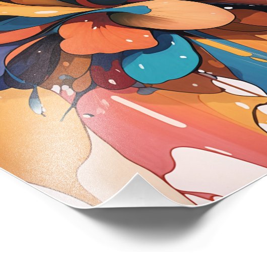 Waterverf met drijvend foto afdruk (Hoek)