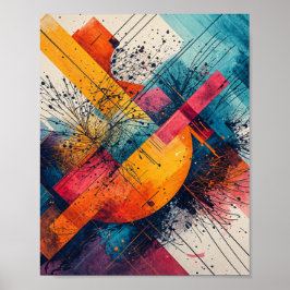 Waterverf met drijvend poster