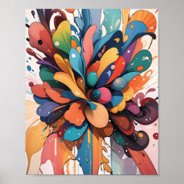 Waterverf met drijvend poster