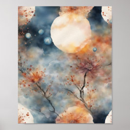 Waterverf met drijvend poster