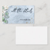 Waterverf met dubbele blauwe bruiloft informatiekaartje (Voorkant / Achterkant)