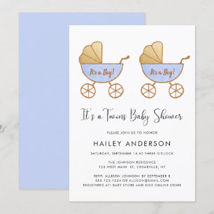 Waterverf met dubbele cabine Baby shower Kaart