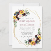 Waterverf met een gemengde Florale Bourgogne Kaart (Voorkant)