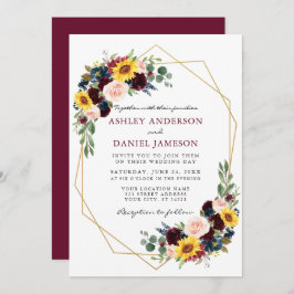 Waterverf met een gemengde Florale Bourgogne Kaart