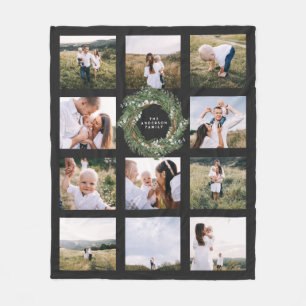 Waterverf met elegant 11 foto moderne familie fleece deken