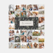 Waterverf met elegant 38 foto moderne familie fleece deken (Voorkant)