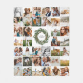 Waterverf met elegant 38 foto moderne familie fleece deken (Voorkant)