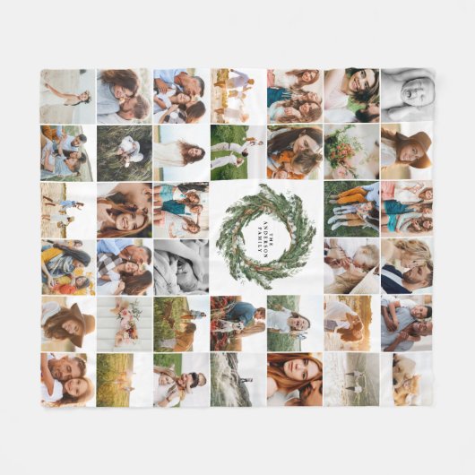 Waterverf met elegant 38 foto moderne familie fleece deken (Voorkant (Horizontaal))