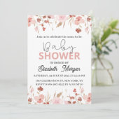  Waterverf met Flowers Garden Baby shower Kaart (Staand voorkant)